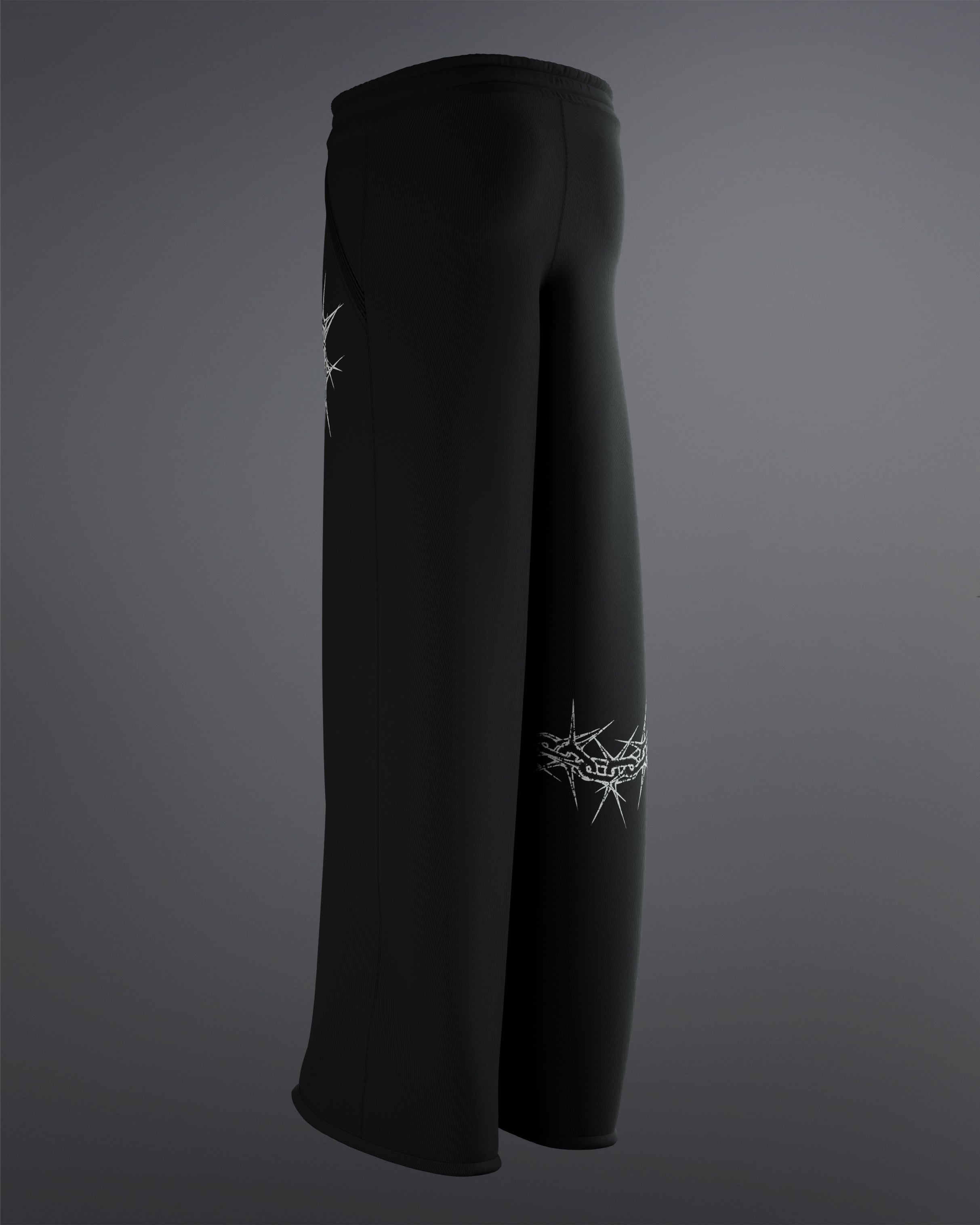 Spiked Cage Sweatpants  [BLACK]