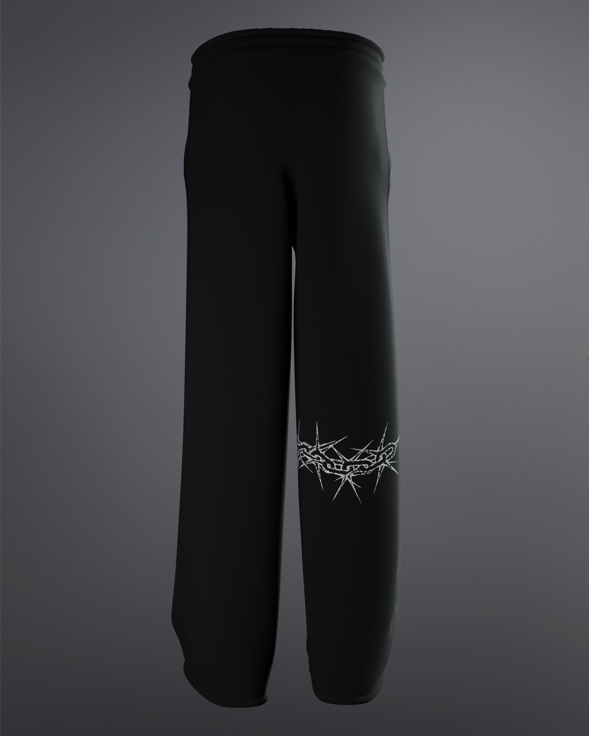 Spiked Cage Sweatpants  [BLACK]