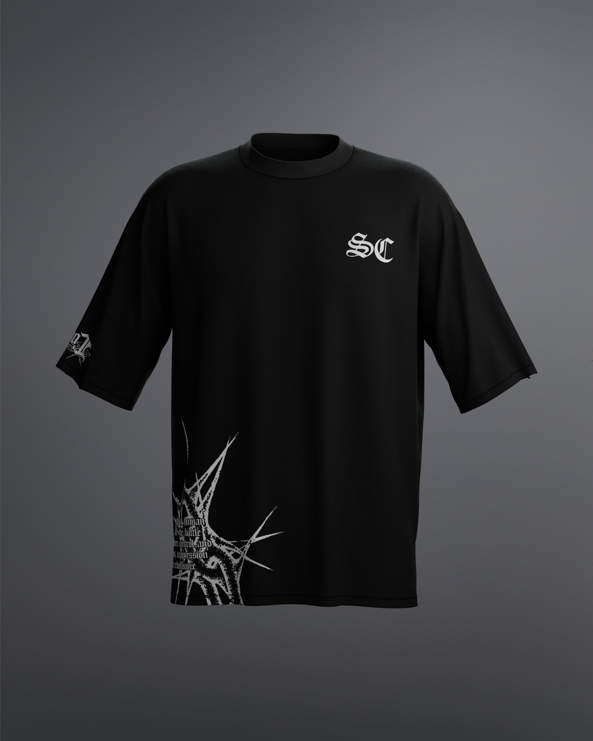 Spiked Cage Tee [BLACK]
