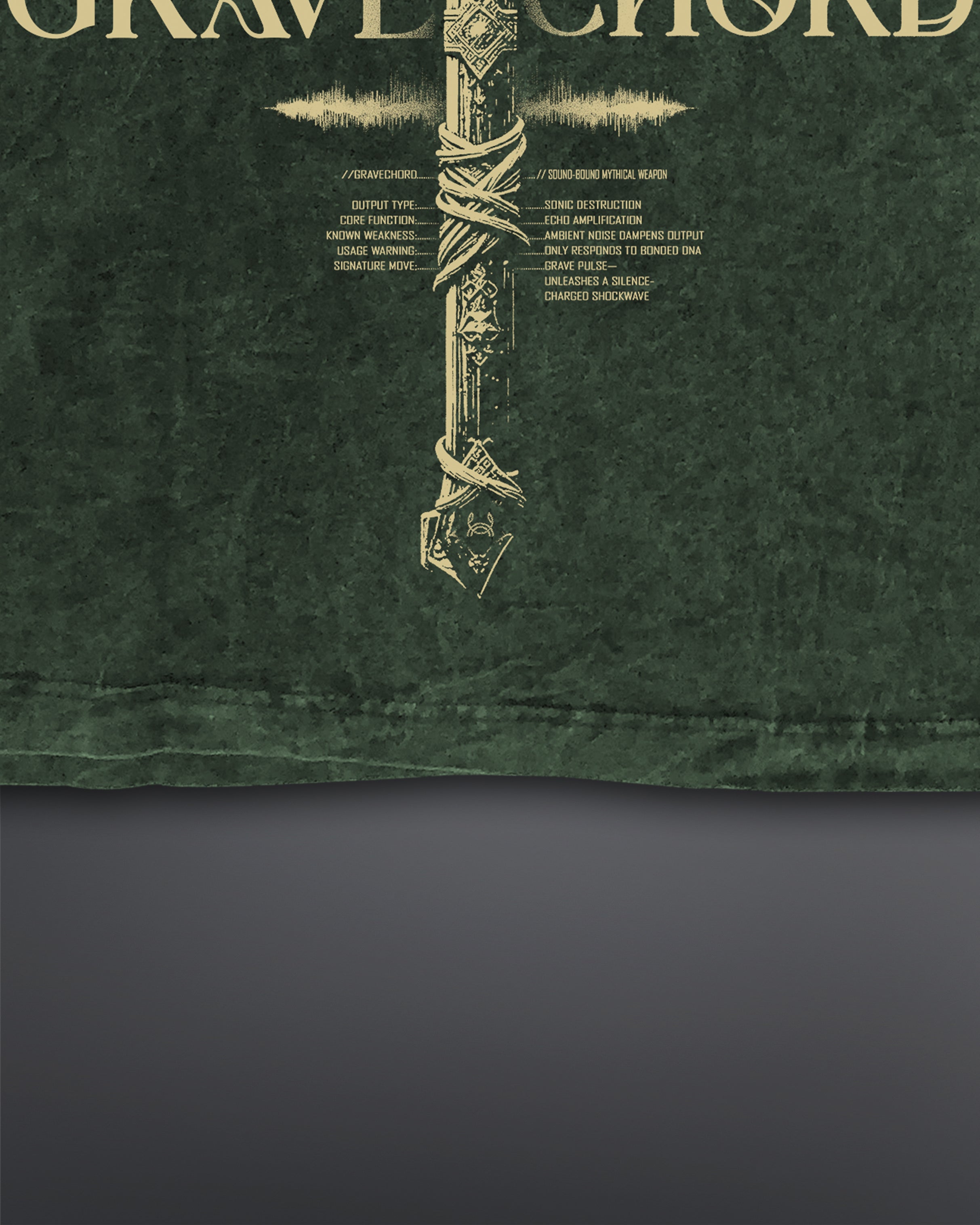 GRAVECHORD Oversized Tee [ACID WASHED-TOXIC MOSS]