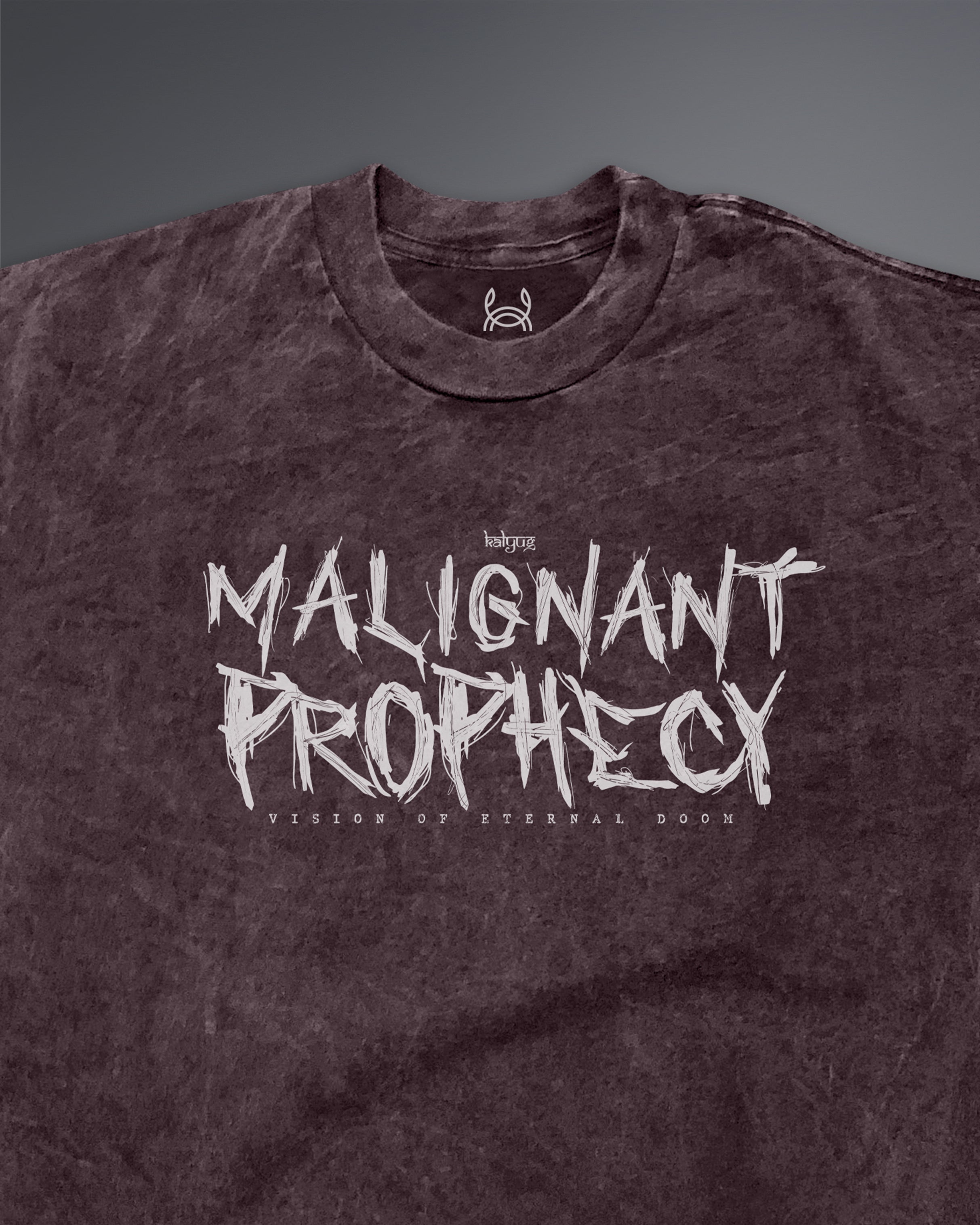 Malignant Prophecy Oversized tee [ACID WASHED-BLOODSTONE]