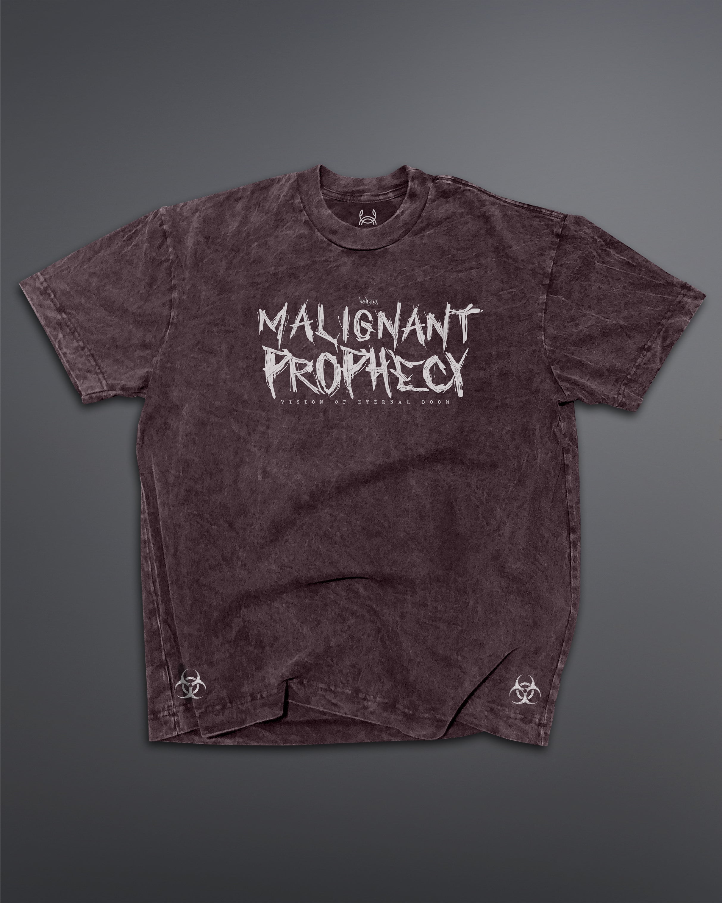 Malignant Prophecy Oversized tee [ACID WASHED-BLOODSTONE]