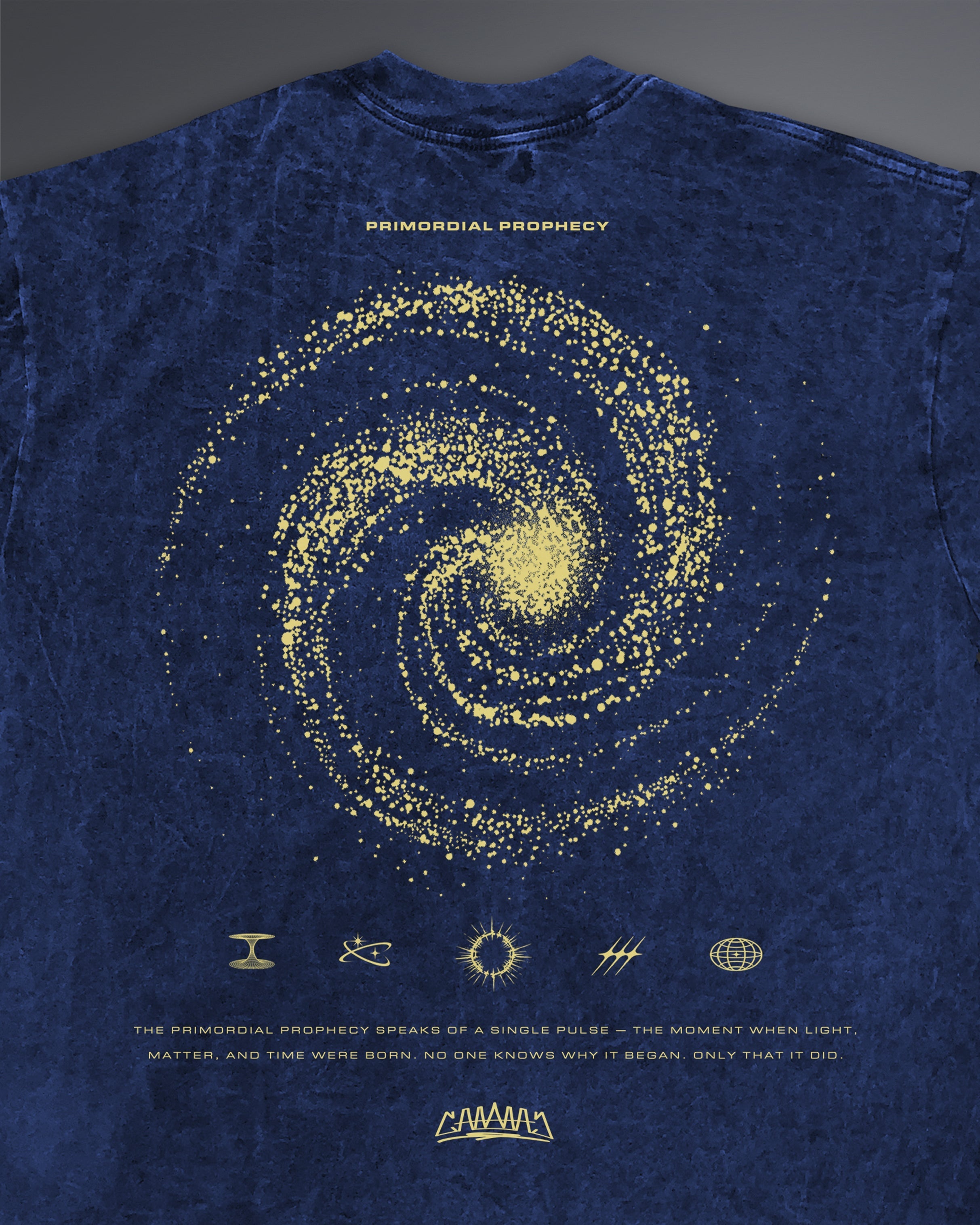 Primordial Prophecy Oversized tee [ACID WASHED-COSMIC BLU]