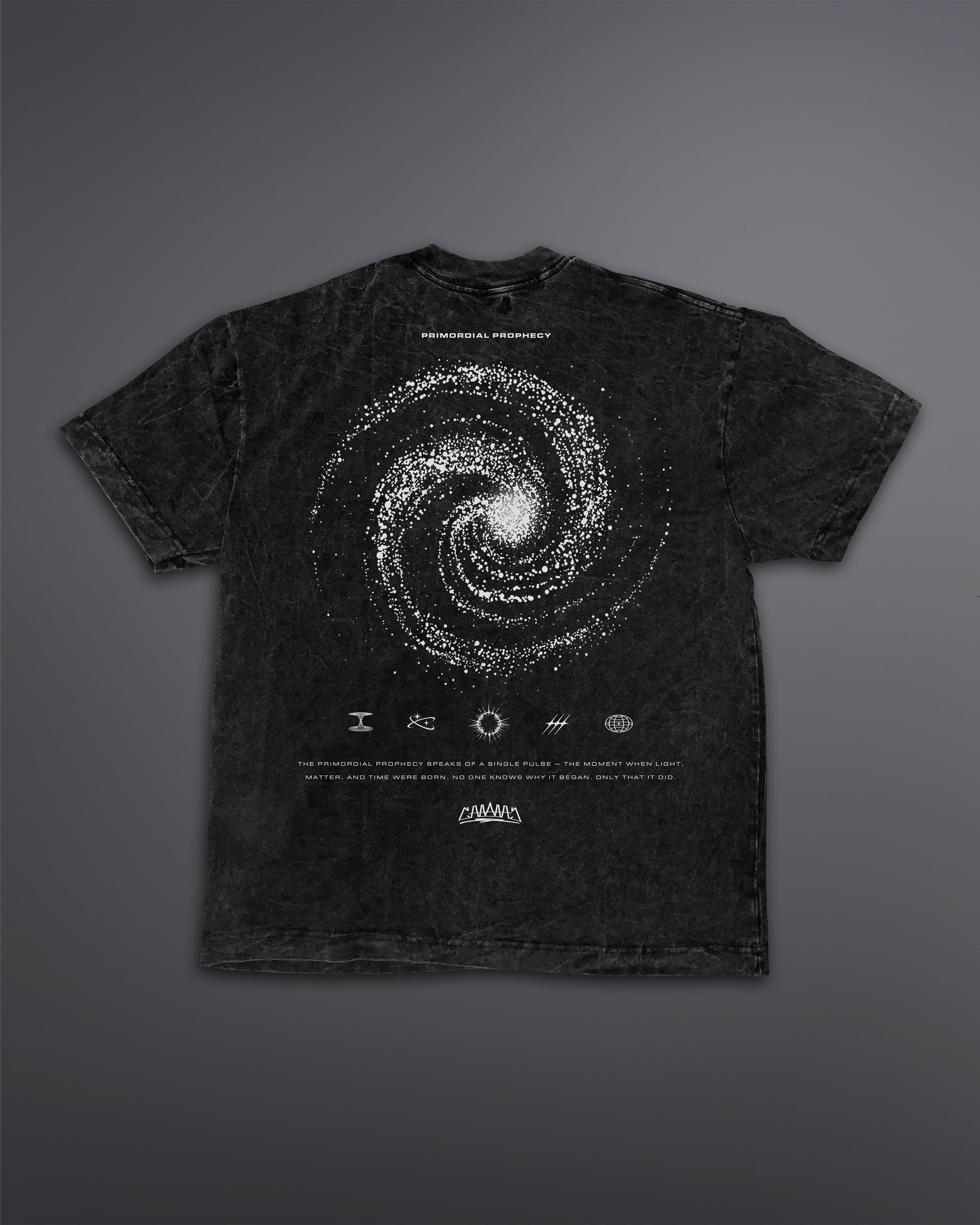 Primordial Prophecy Oversized tee [ACID WASHED-SILENT ASH]