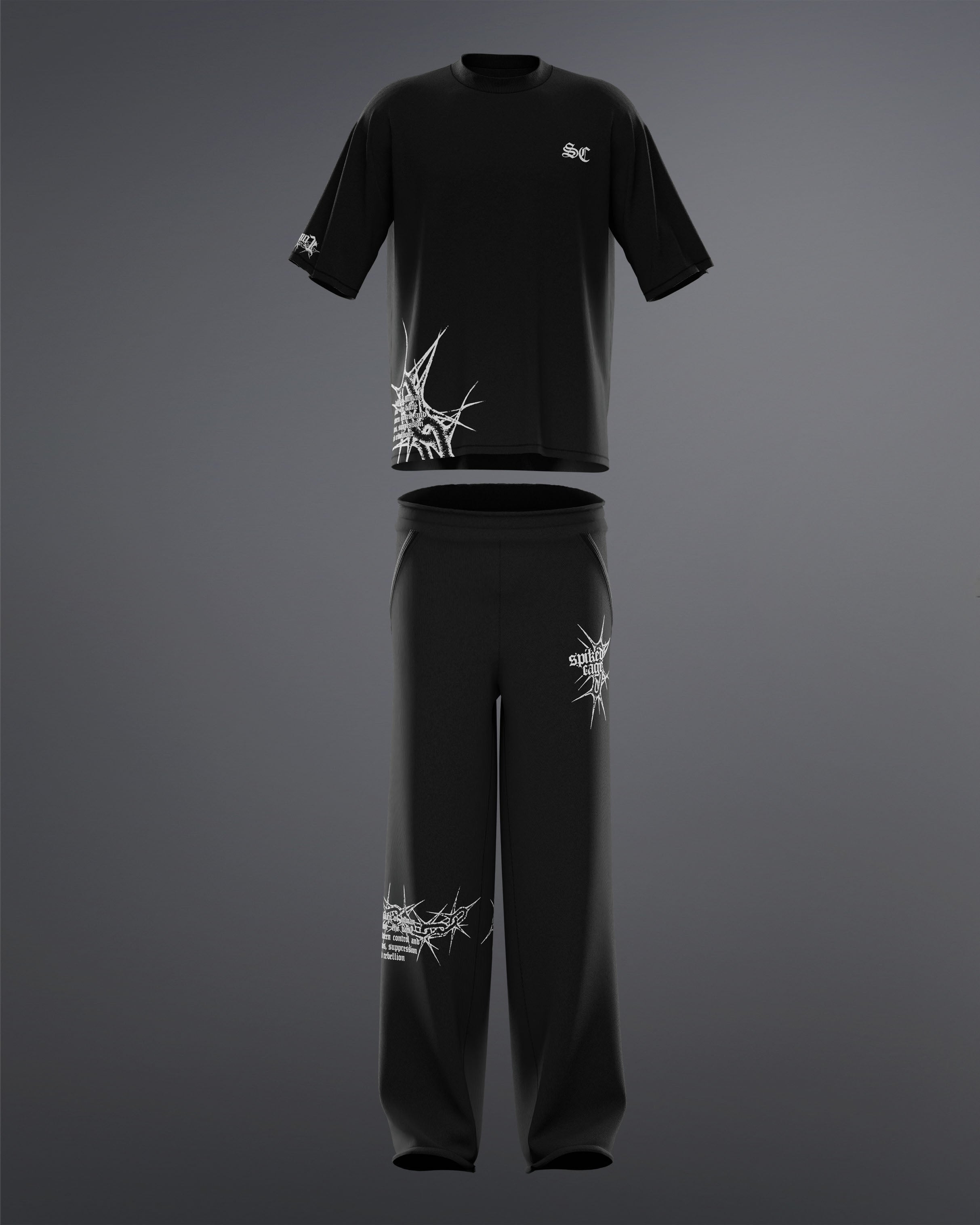 Spiked Cage Set [BLACK]