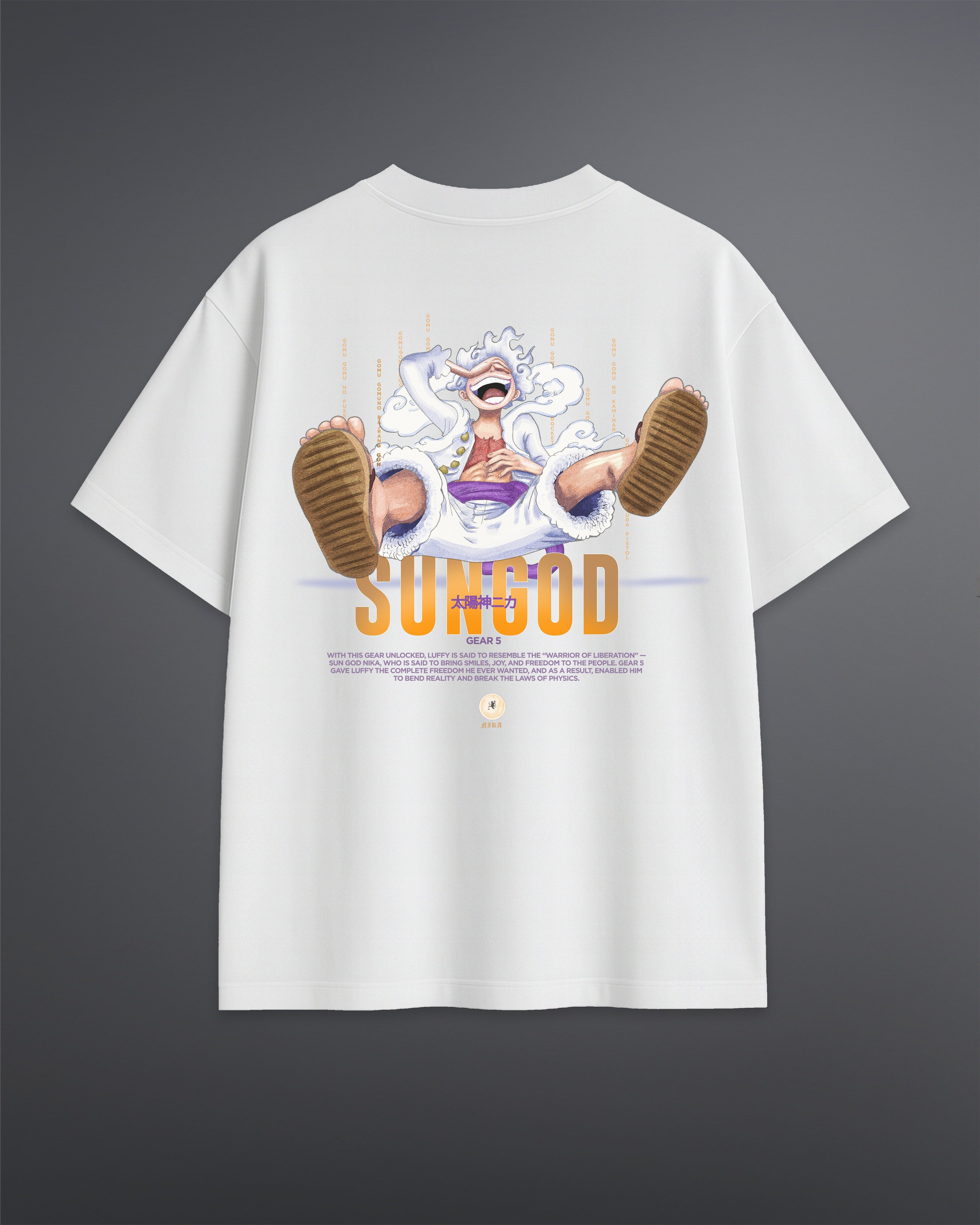 Sun God Luffy Oversized Tee